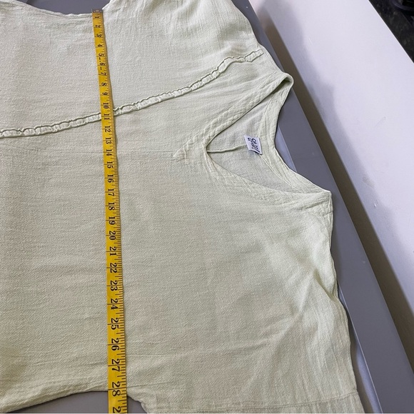 Oh My Gauze XL Pale Green Lightweight Boho Lagenlook Asymmetrical Tunic Artsy - Picture 8 of 12